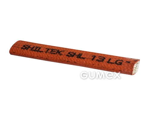 Ohňovzdorný ochranný návlek SHILTEK LG na hadice a trubky, 10mm, sklené vlákno/silikón, -54°C/+260°C, červený